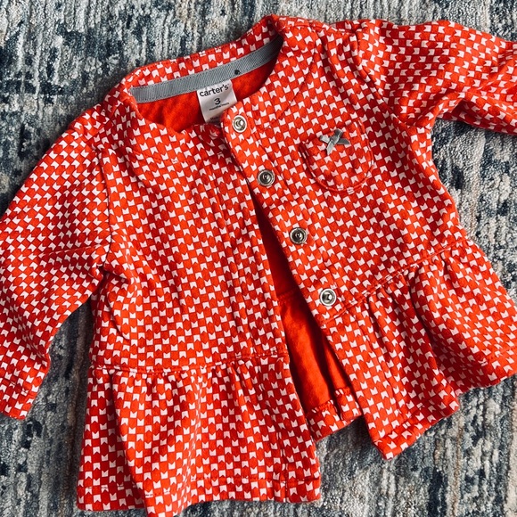 Bespoke 0-3 Fall Collection: Fair isle/romper/peplum jacket/owls/🦉 🦊🧡 - Picture 4 of 16